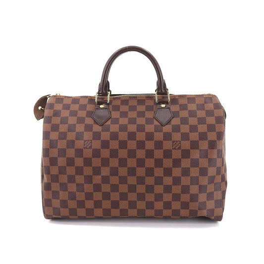 Louis Vuitton Damier Speedy 35 Hand Bag Ebene Brown