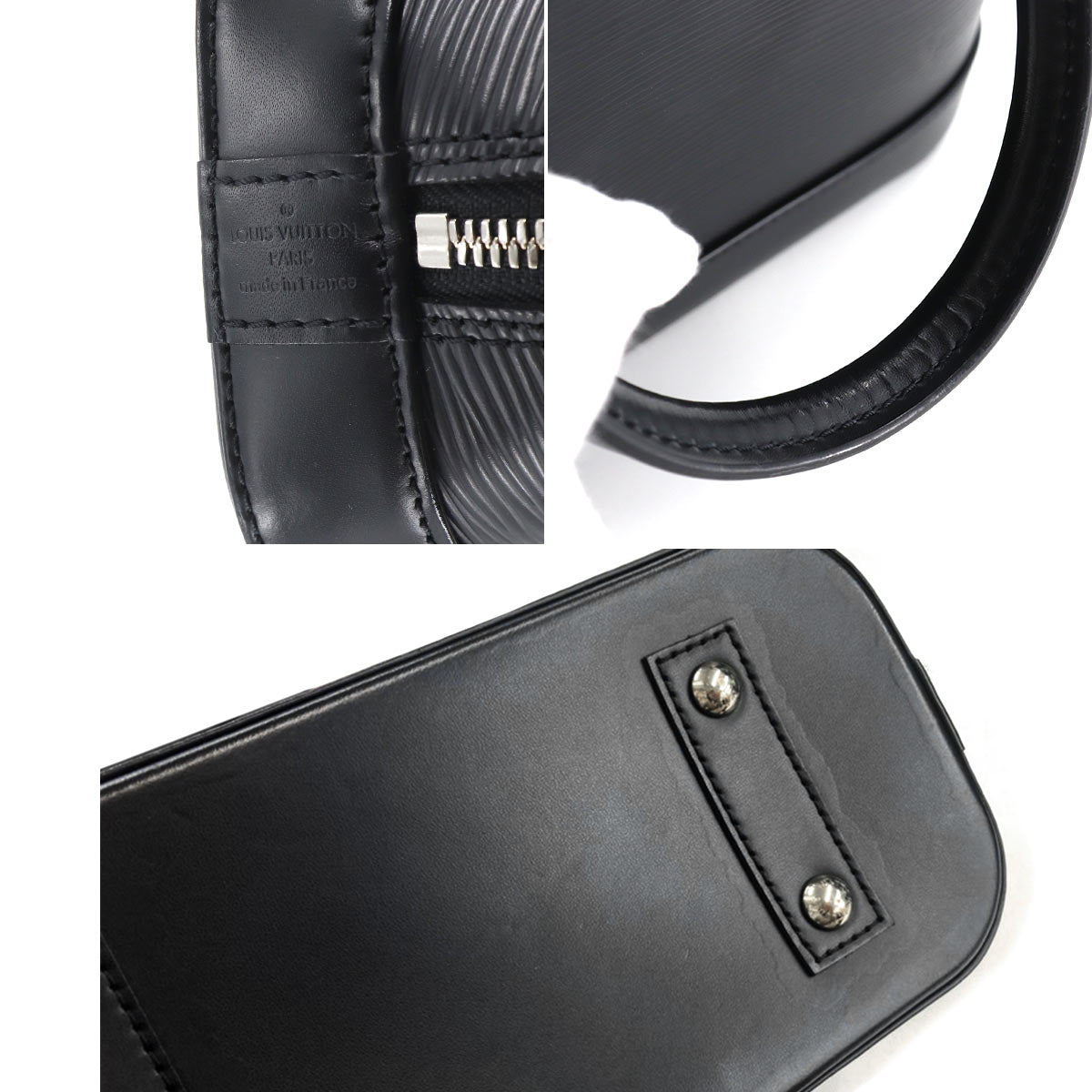 Louis Vuitton Epi Alma BB 2way Hand Shoulder Bag Leather Noir