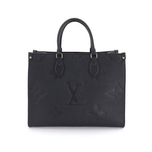 Louis Vuitton Monogram Implant Onthego MM 2way Tote Bag Noir
