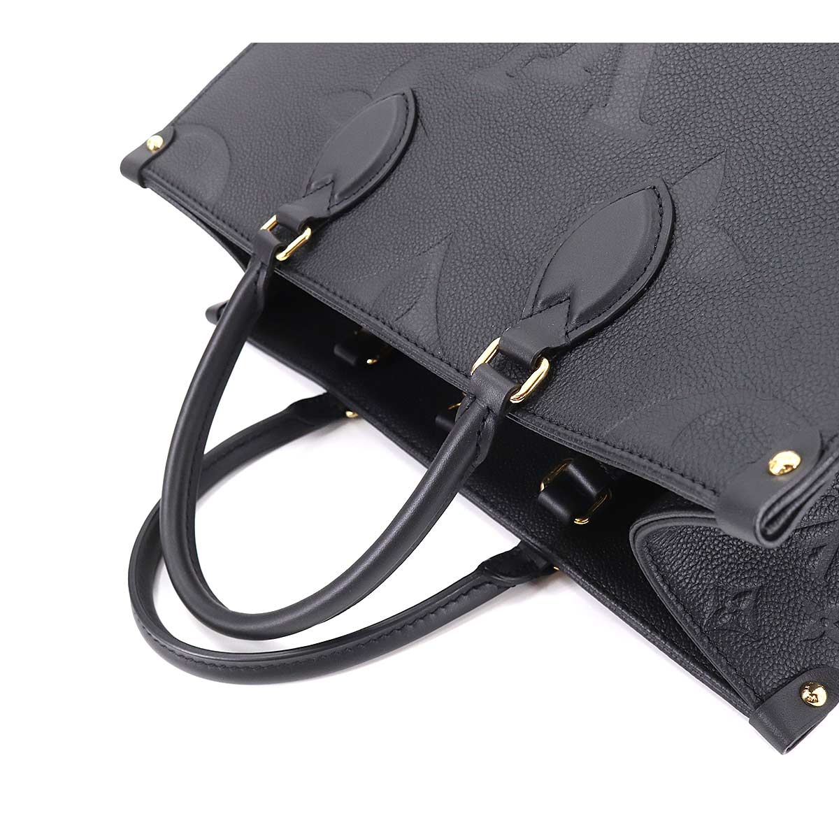 Louis Vuitton Monogram Implant Onthego MM 2way Tote Bag Noir