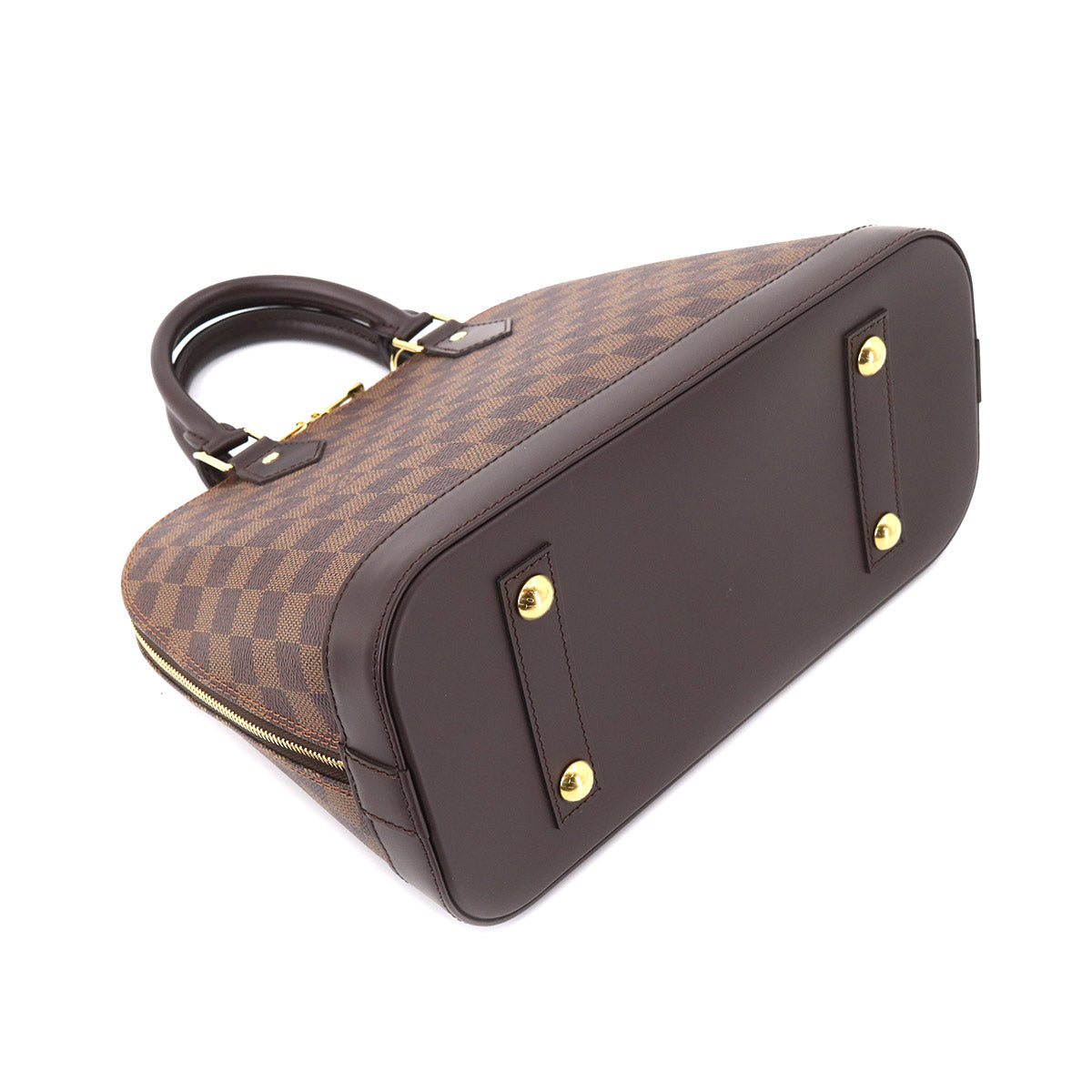 Louis Vuitton Damier Alma PM Hand Bag Ebene Brown