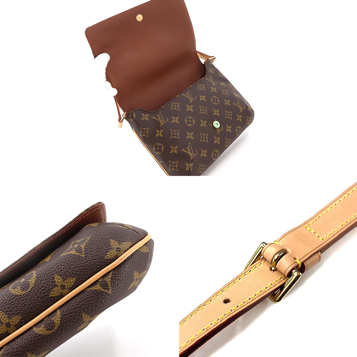 Louis Vuitton Monogram M tte Tango Short Shoulder Bag Brown