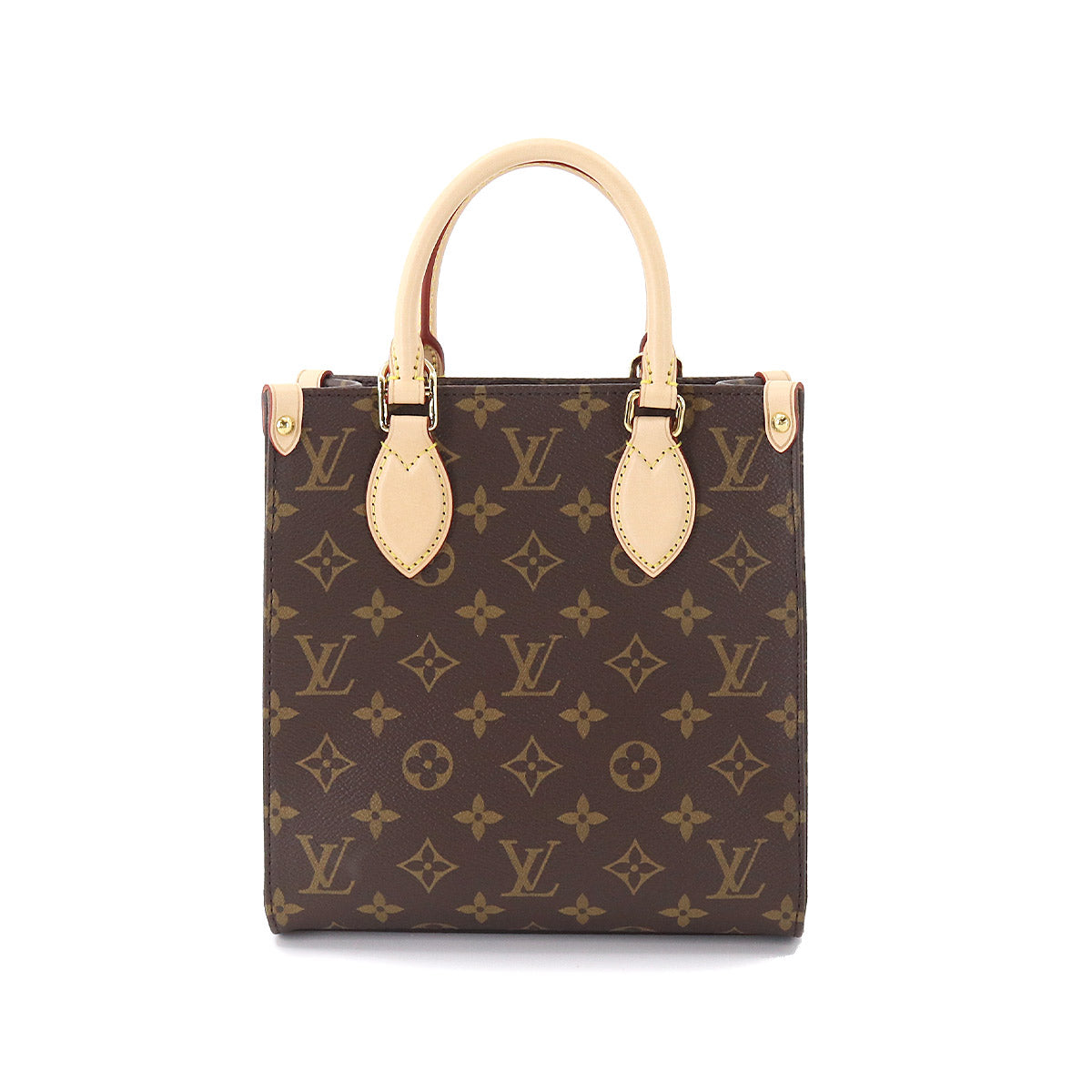 Louis Vuitton Monogram Sac Plat BB 2way Hand Shoulder Bag Brown