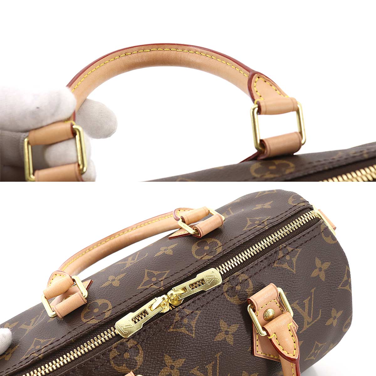 Louis Vuitton Monogram Speedy Bandouliere 25 2way Shoulder Bag Brown