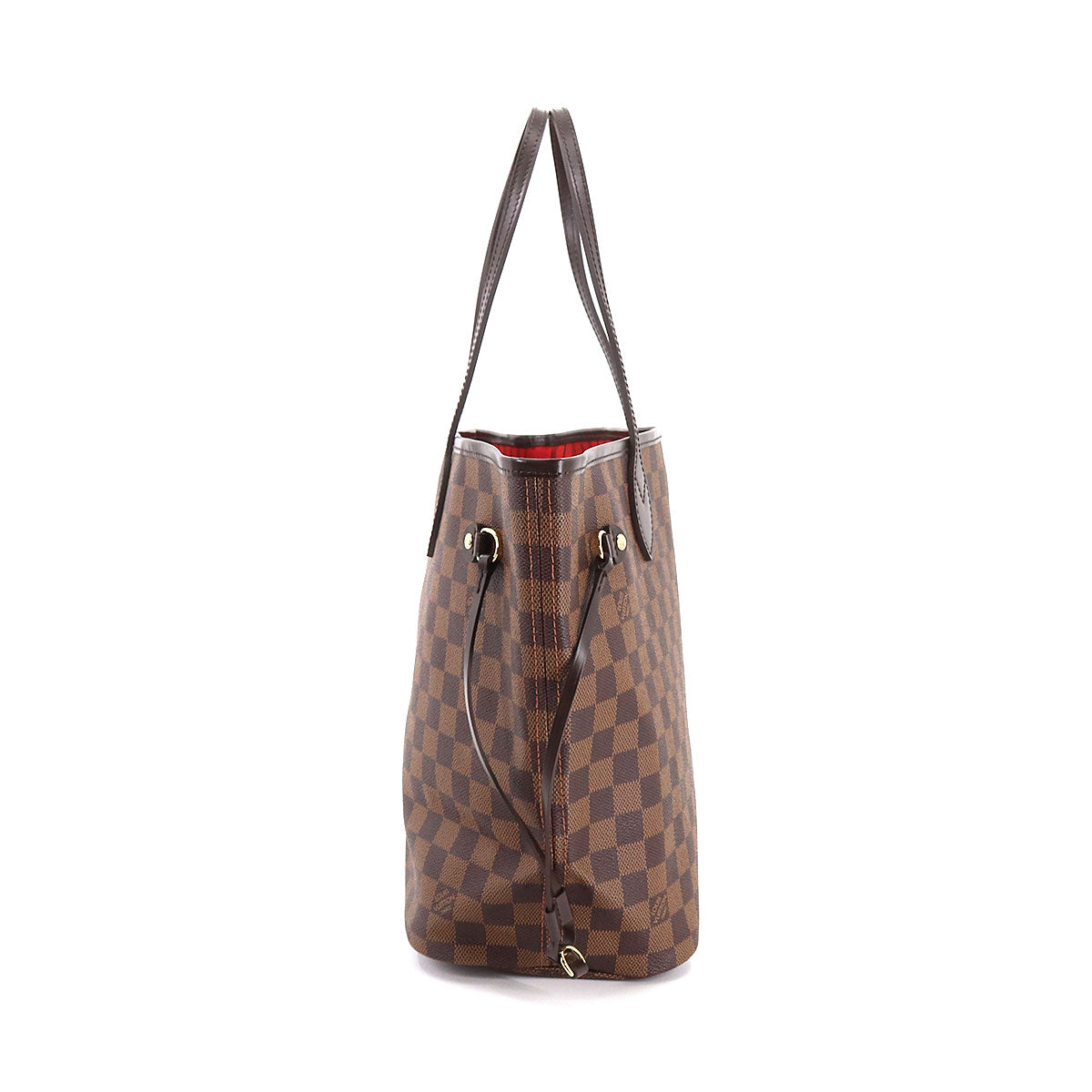 Louis Vuitton Damier Neverfull MM Tote Bag Ebene Cerise Brown