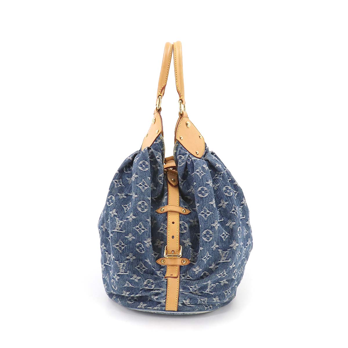 Louis Vuitton Monogram Denim XL Shoulder Bag Canvas Blue
