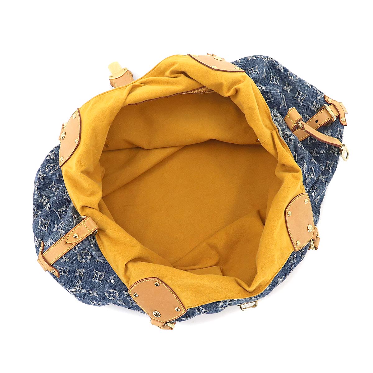 Louis Vuitton Monogram Denim XL Shoulder Bag Canvas Blue