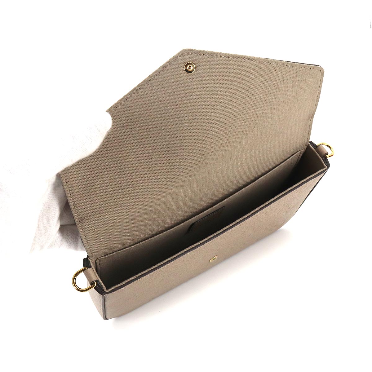 Louis Vuitton Monogram Implant Pochette Felicie Chain Wallet Leather