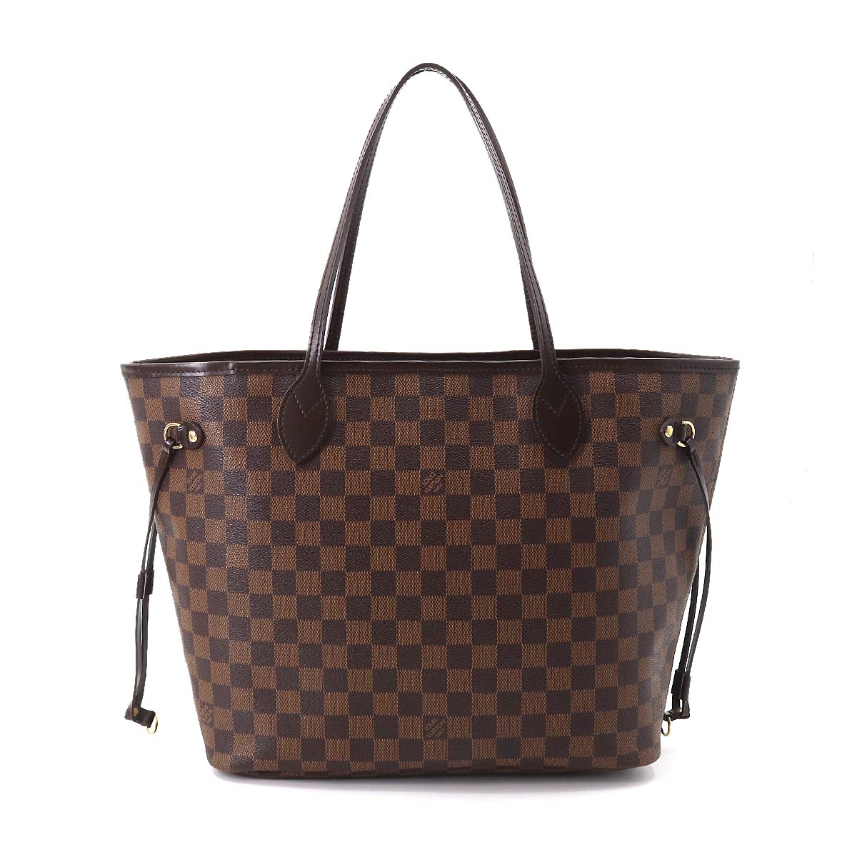 Louis Vuitton Damier Neverfull MM Tote Bag Ebene Cerise Brown