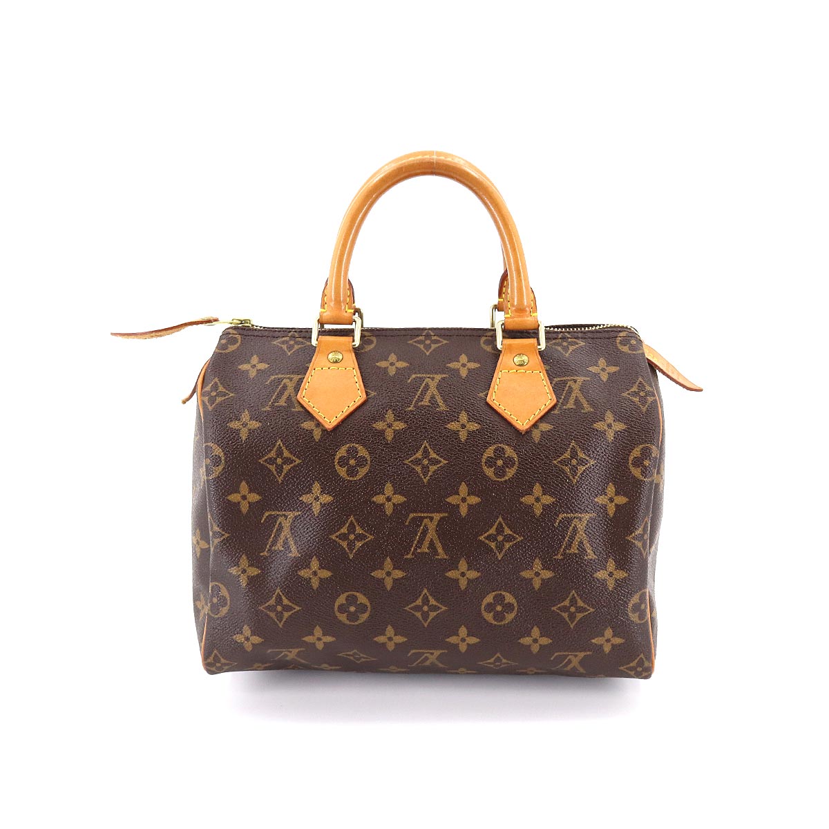 Louis Vuitton Monogram Speedy 25 Hand Bag Brown Gold Hardware