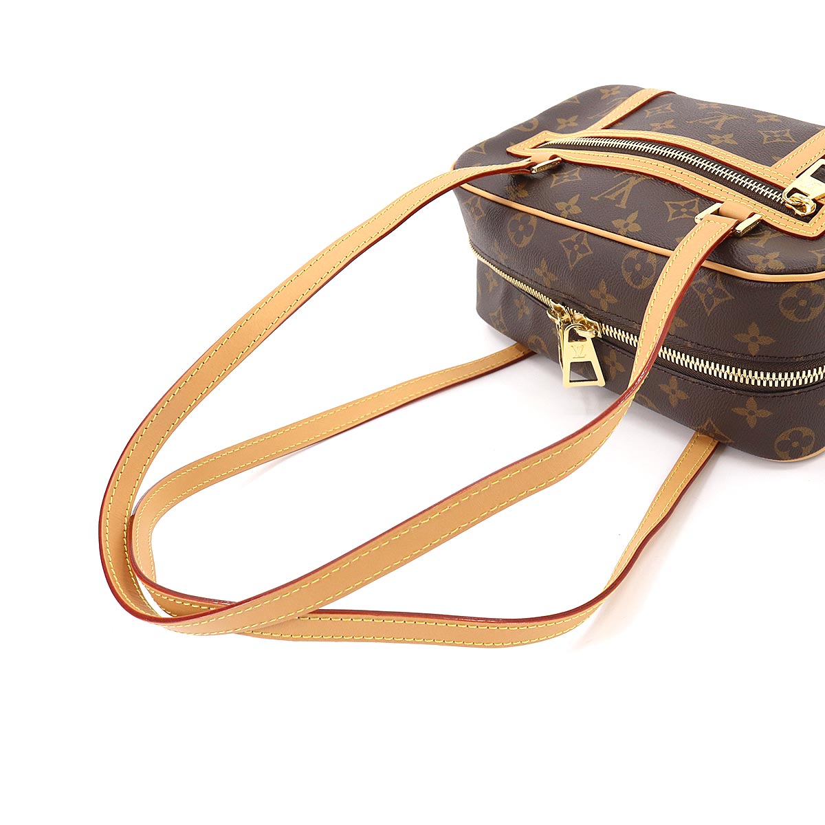 Louis Vuitton Monogram Cite Shoulder Bag Brown Gold Hardware
