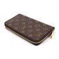 Louis Vuitton Monogram Zippy Round Zipper Long Wallet Brown