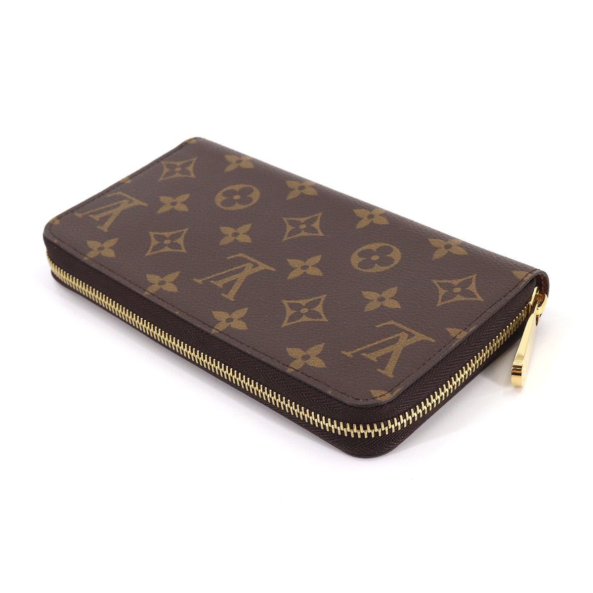 Louis Vuitton Monogram Zippy Round Zipper Long Wallet Brown