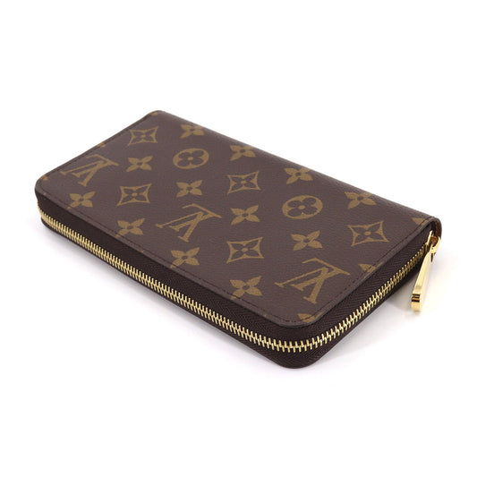 Louis Vuitton Monogram Zippy Round Zipper Long Wallet Brown