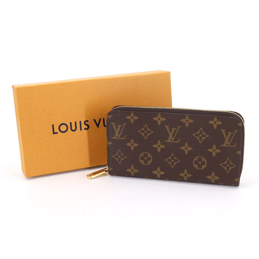 Louis Vuitton Monogram Zippy Round Zipper Long Wallet Brown
