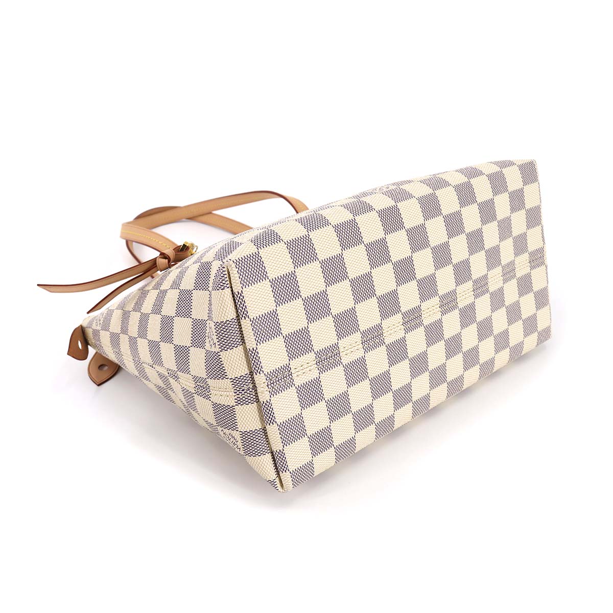 Louis Vuitton Damier Azur Jena PM Tote Bag White Gray