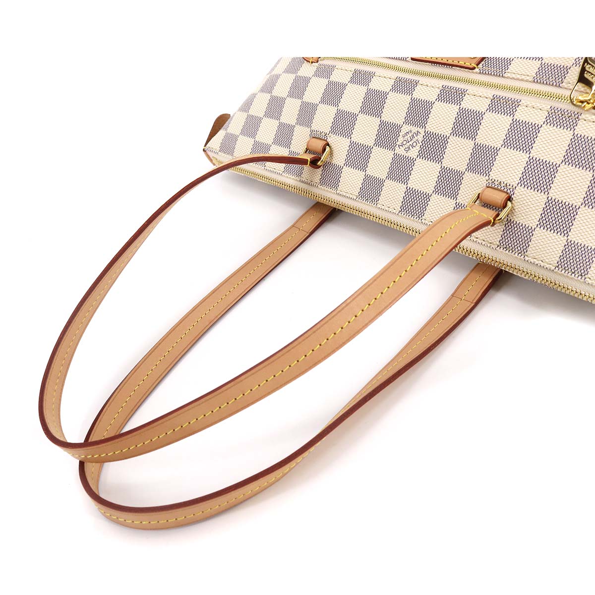 Louis Vuitton Damier Azur Jena PM Tote Bag White Gray
