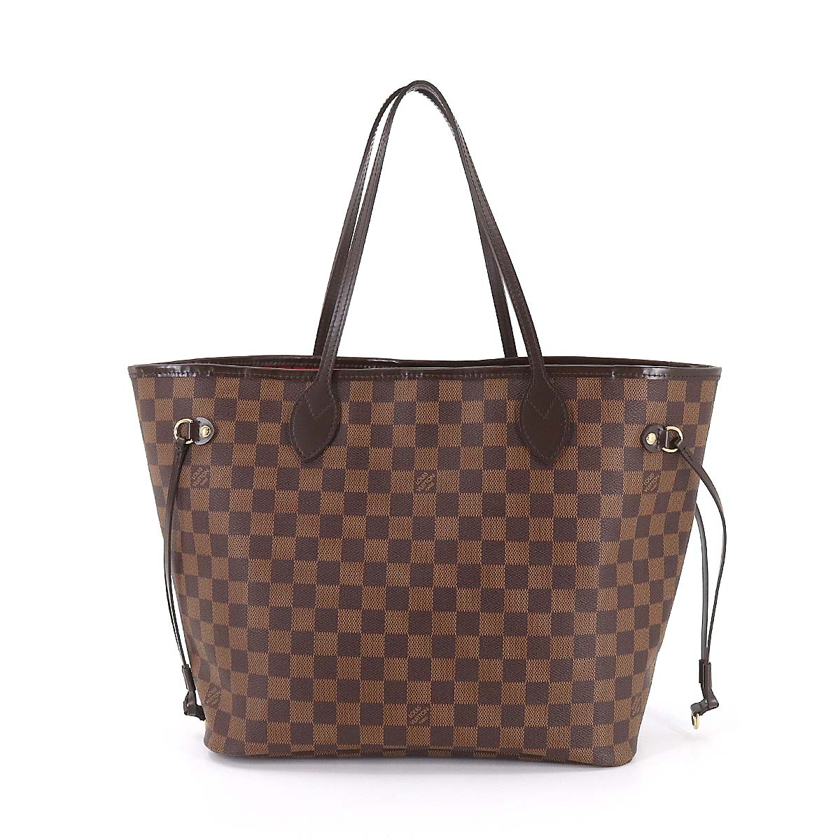 Louis Vuitton Damier Neverfull MM Tote Bag Ebene Brown