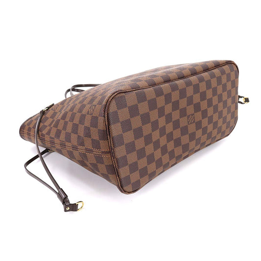 Louis Vuitton Damier Neverfull MM Tote Bag Ebene Brown