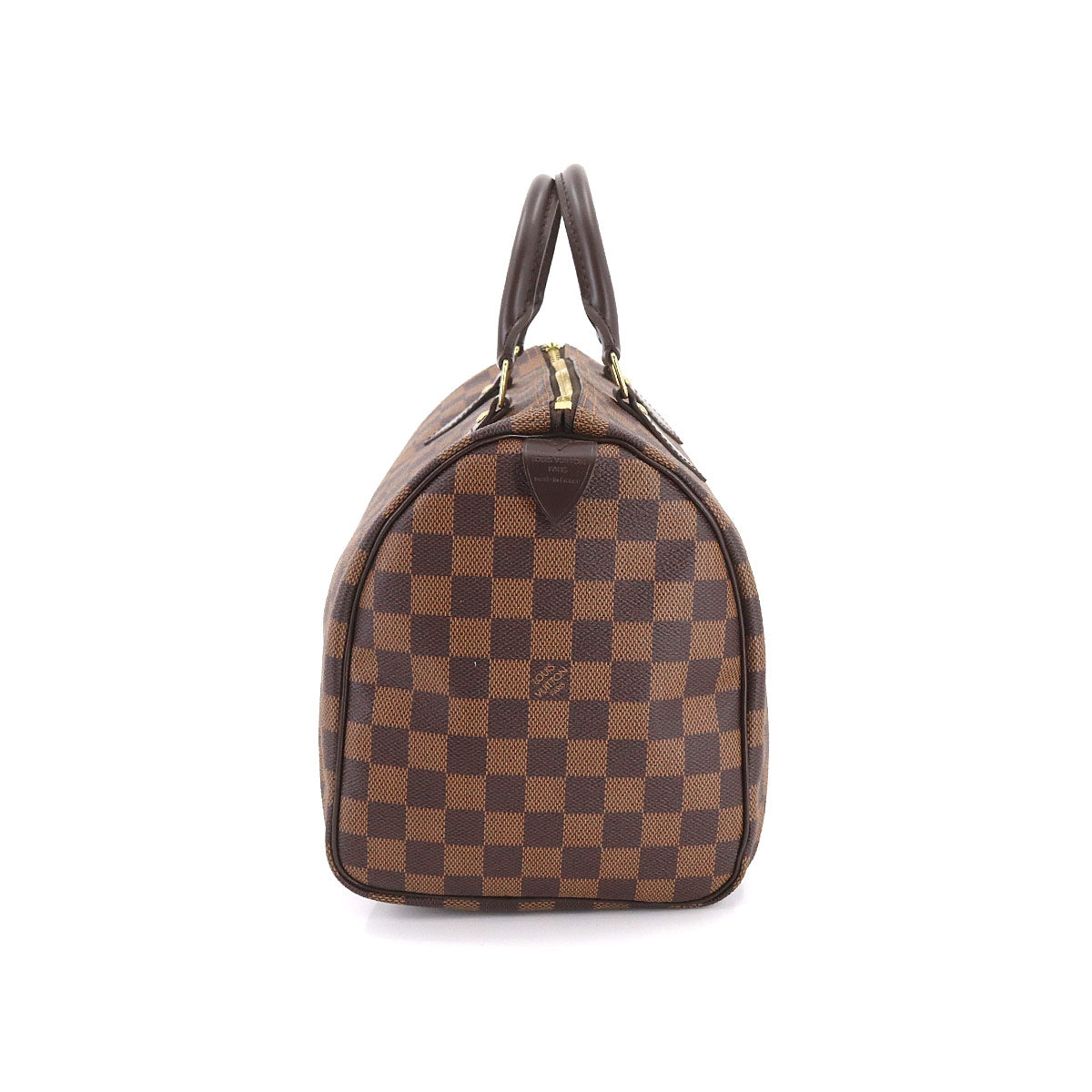 Louis Vuitton Damier Speedy 30 Hand Bag Ebene Brown Gold Hardware