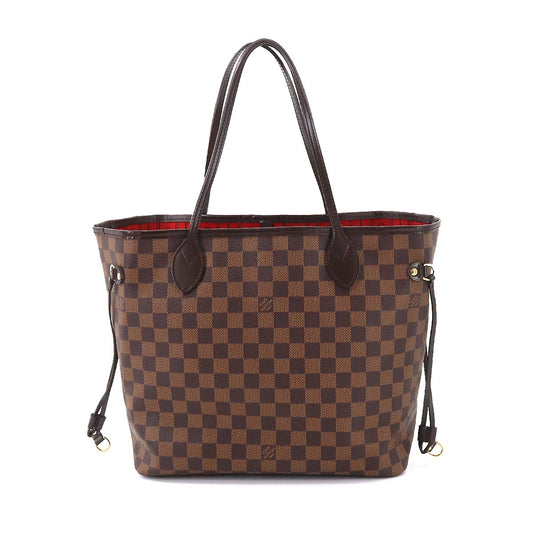 Louis Vuitton Damier Neverfull MM Tote Bag Ebene Cerise Brown