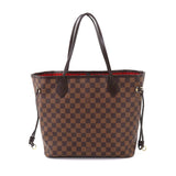 Louis Vuitton Damier Neverfull MM Tote Bag Ebene Cerise Brown