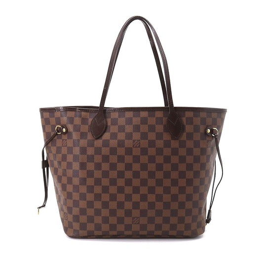 Louis Vuitton Damier Neverfull MM Tote Bag Ebene Cerise Brown