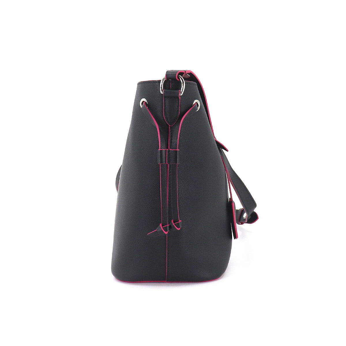 Louis Vuitton Lock Me Bucket Shoulder Bag Leather Noir