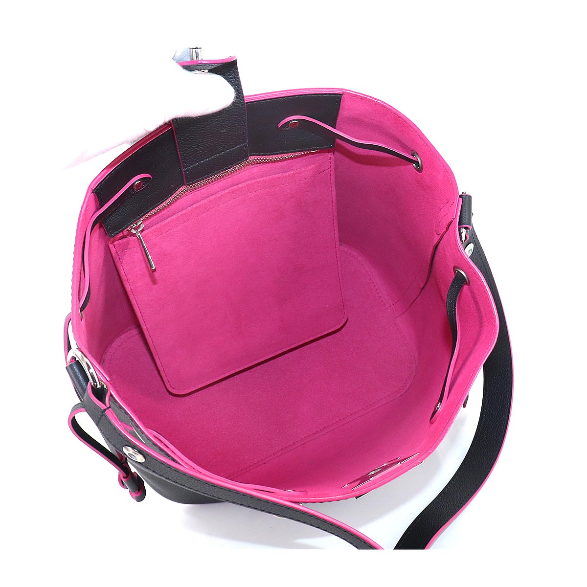 Louis Vuitton Lock Me Bucket Shoulder Bag Leather Noir