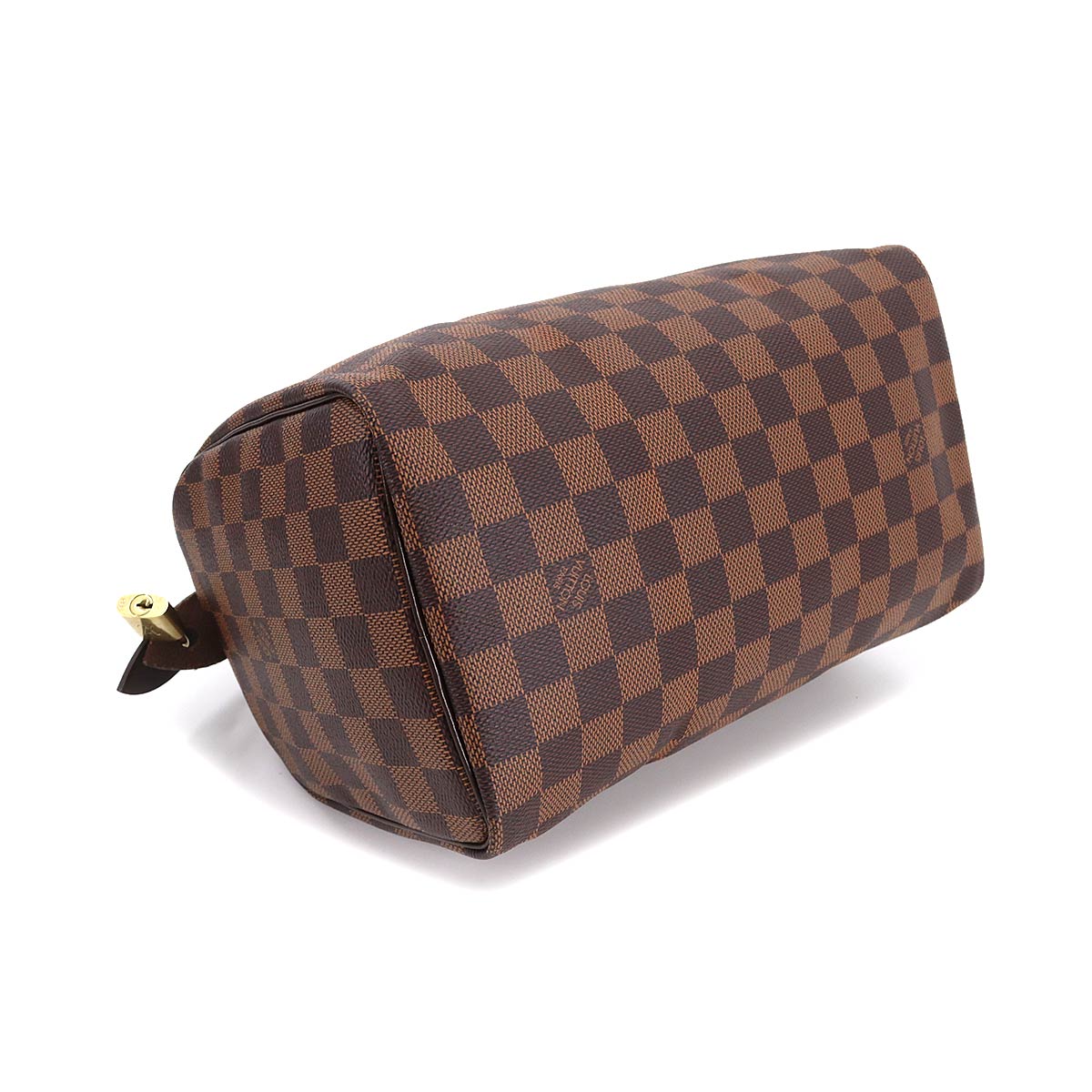 Louis Vuitton Damier Speedy 25 Hand Bag Ebene Brown Gold Hardware