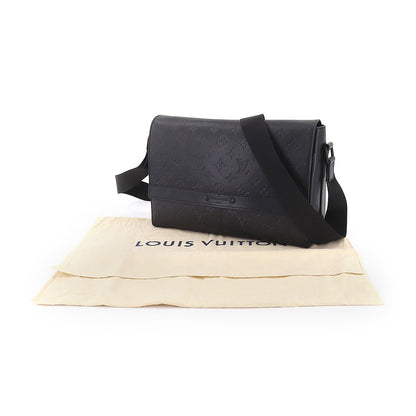 Louis Vuitton Monogram Shadow Sprinter Messenger Shoulder Bag Leather Noir