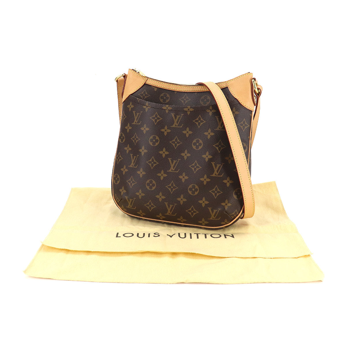 Louis Vuitton Monogram Odeon PM Shoulder Bag Brown