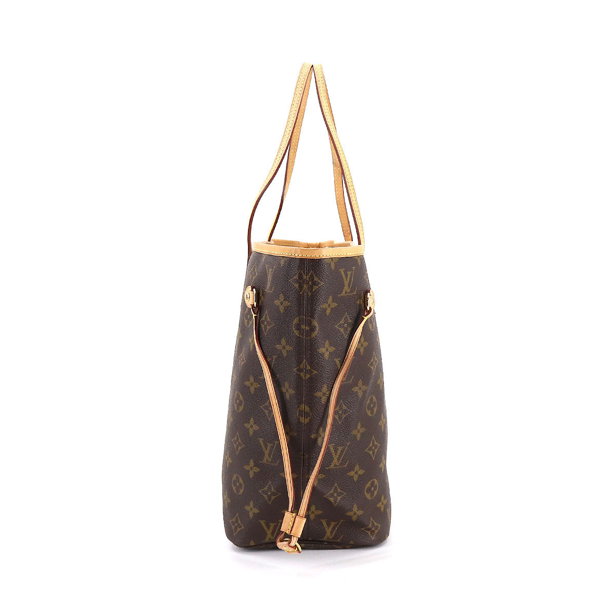 Louis Vuitton Monogram Neverfull MM Tote Bag Brown Beige