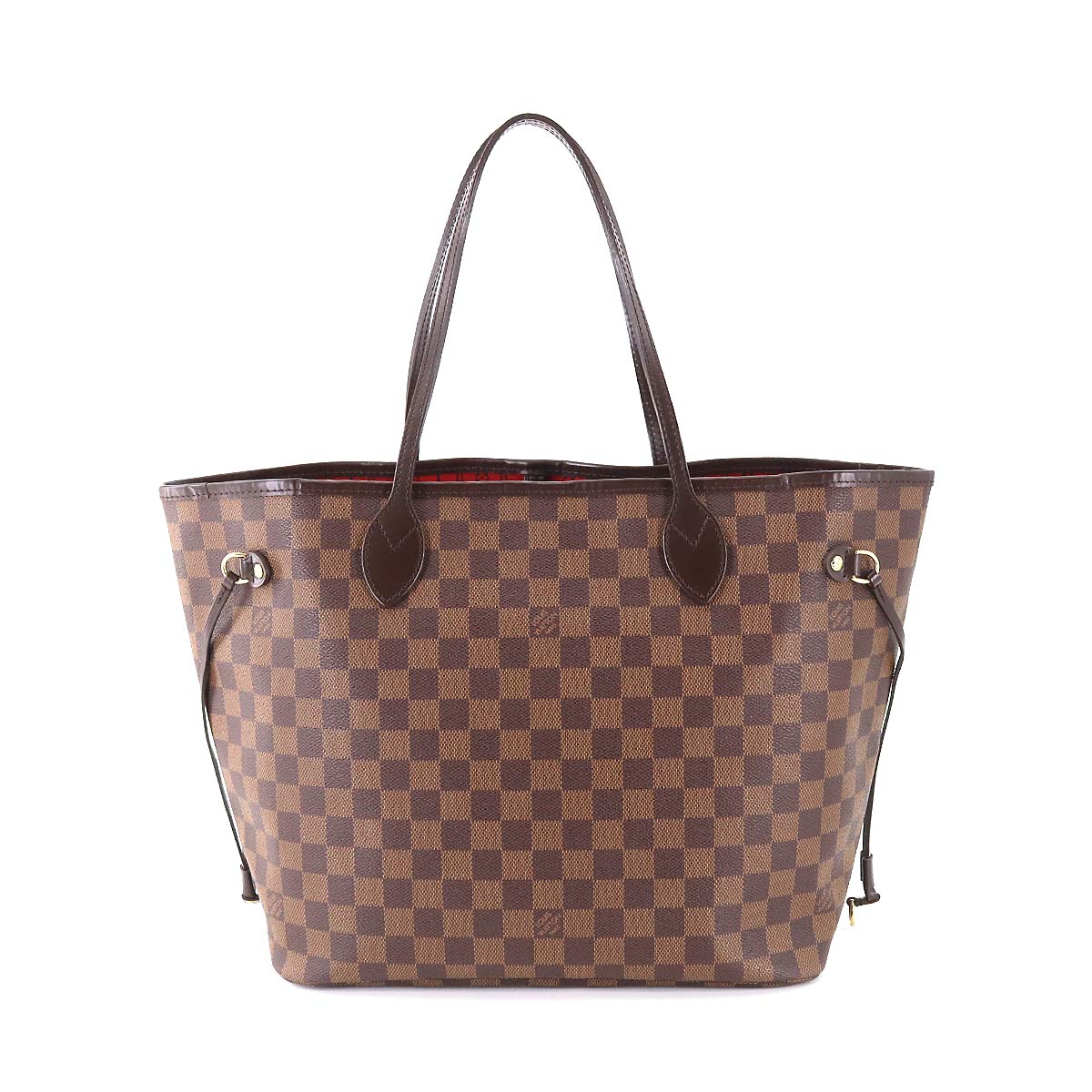 Louis Vuitton Damier Neverfull MM Tote Bag Ebene Brown