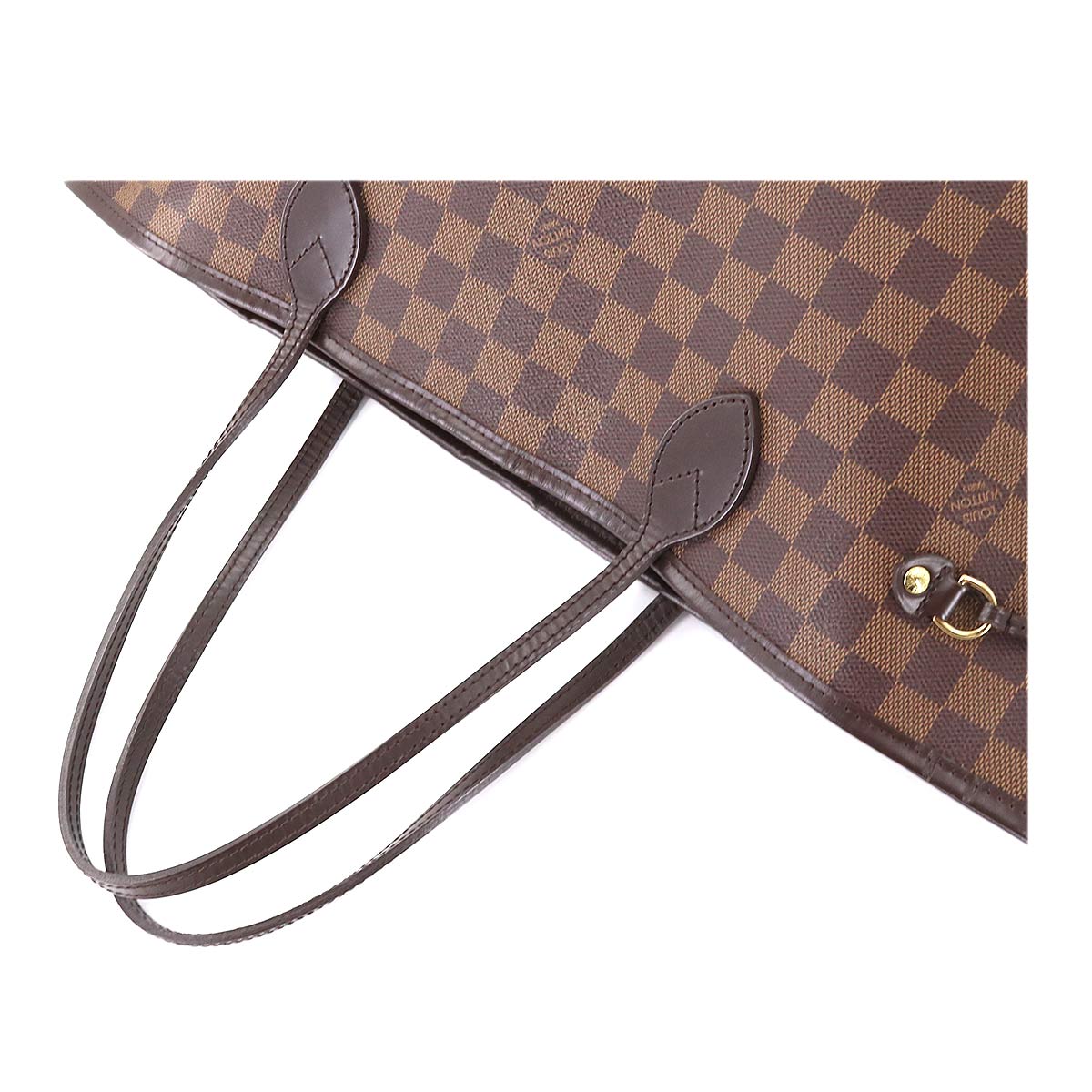 Louis Vuitton Damier Neverfull MM Tote Bag Ebene Brown