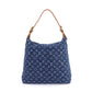 Louis Vuitton Monogram Denim Baggy GM Shoulder Bag Canvas Blue
