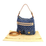 Louis Vuitton Monogram Denim Baggy GM Shoulder Bag Canvas Blue