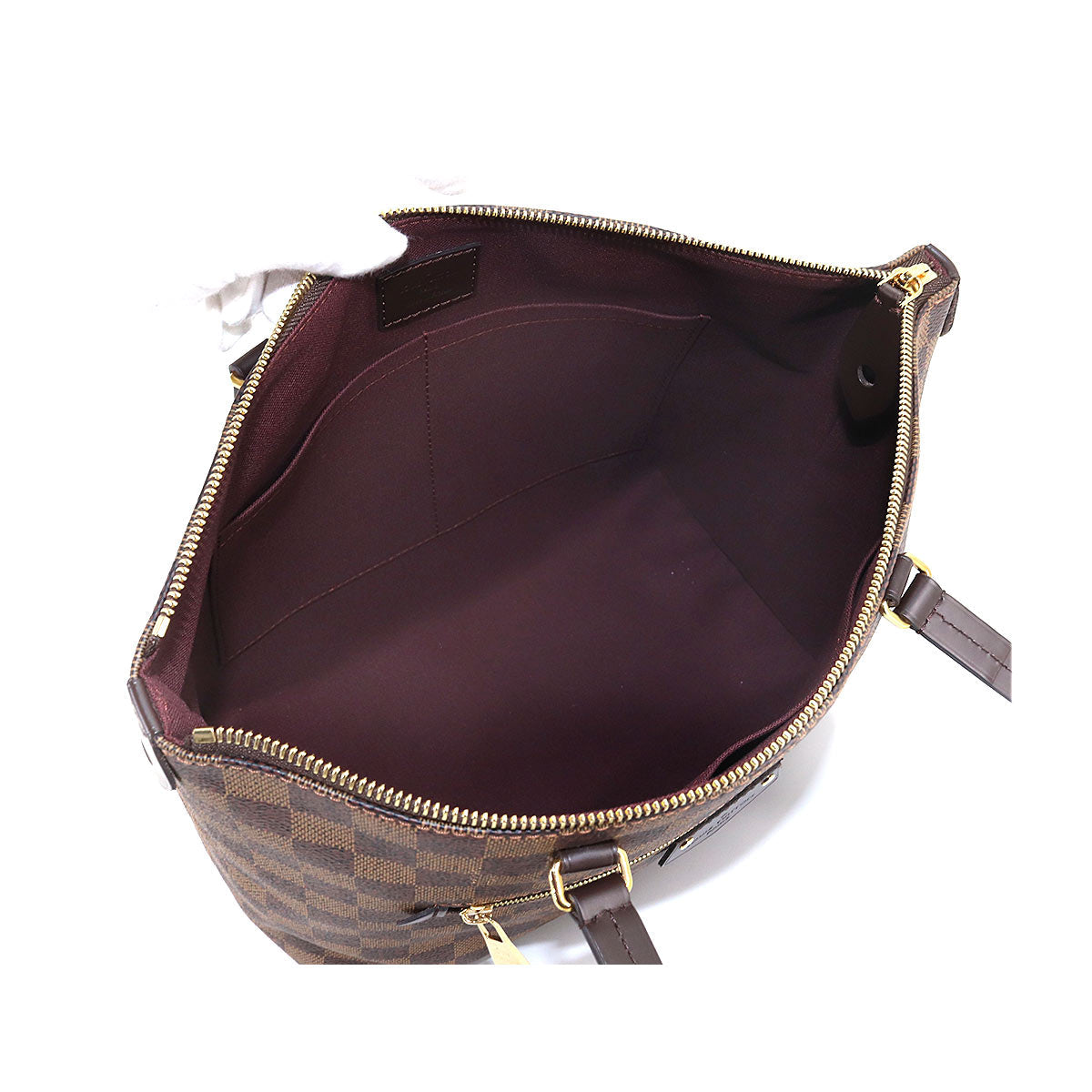 Louis Vuitton Damier Jena PM Tote Shoulder Bag Ebene Brown