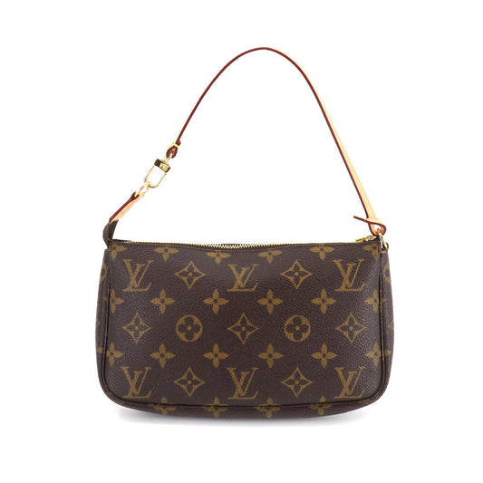 Louis Vuitton Monogram Pochette Accessoires Hand Bag Brown