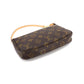 Louis Vuitton Monogram Pochette Accessoires Hand Bag Brown