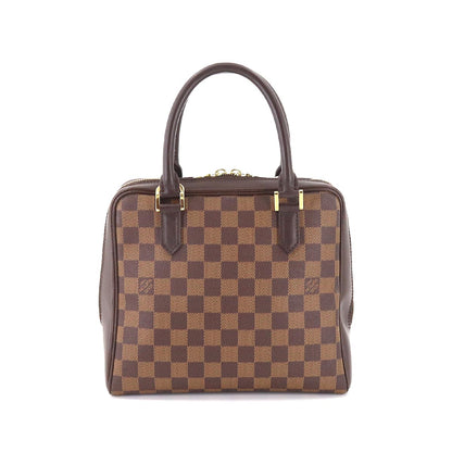 Louis Vuitton Damier Brera Hand Bag Ebene Brown Gold Hardware