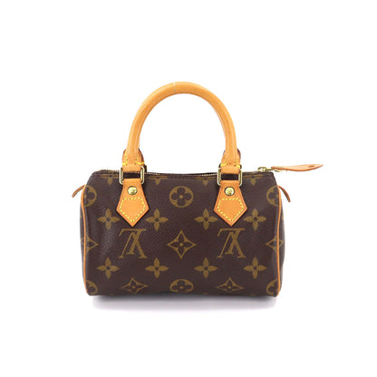 Louis Vuitton Monogram Mini Speedy Hand Bag Brown