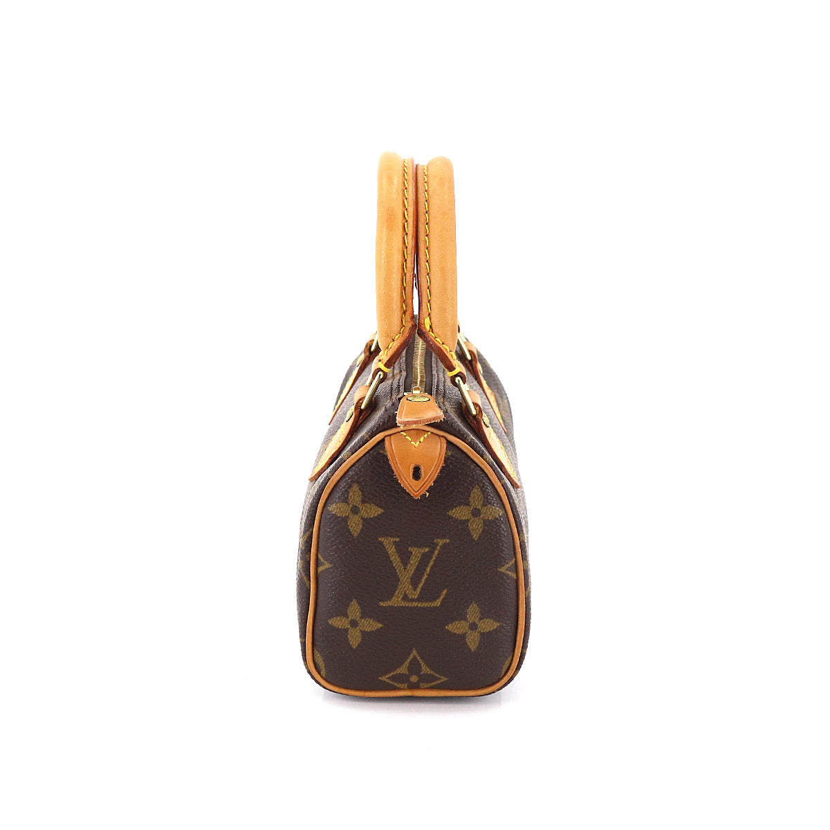Louis Vuitton Monogram Mini Speedy Hand Bag Brown