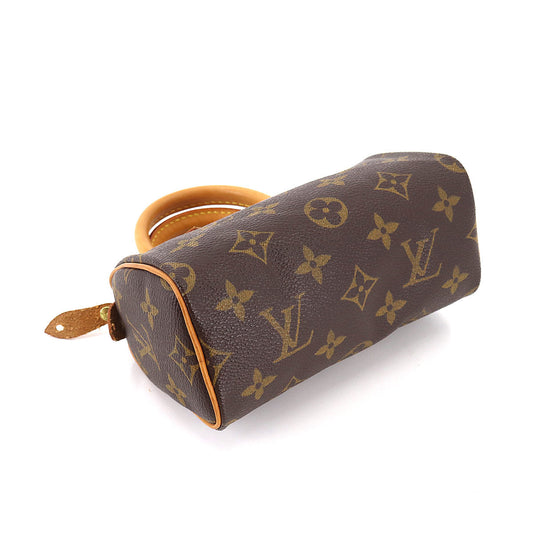 Louis Vuitton Monogram Mini Speedy Hand Bag Brown