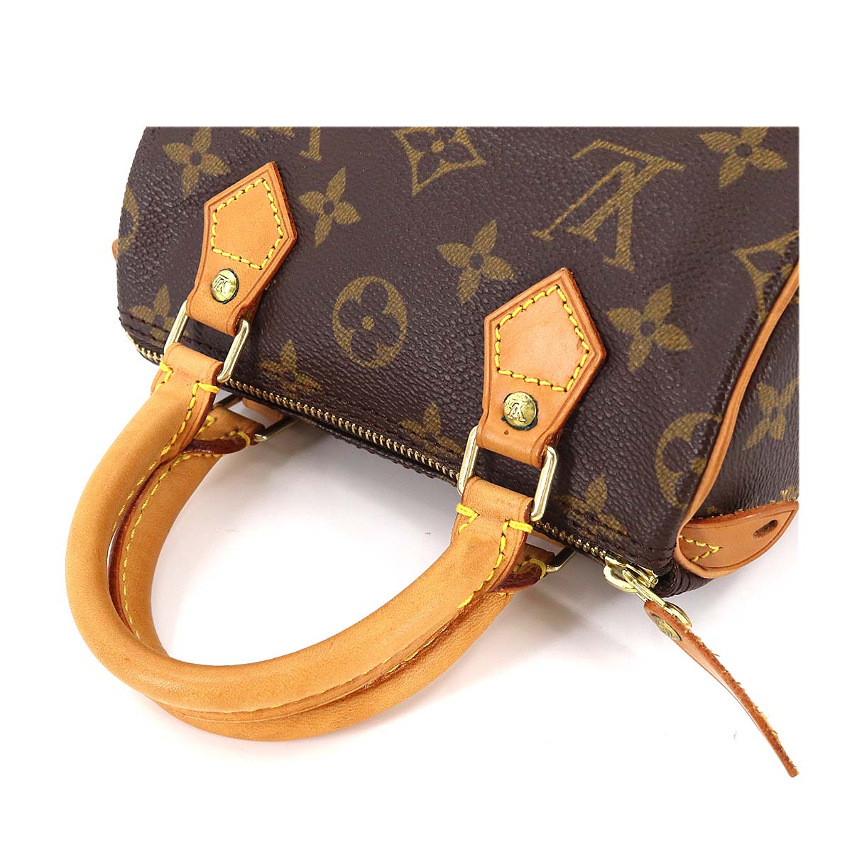 Louis Vuitton Monogram Mini Speedy Hand Bag Brown