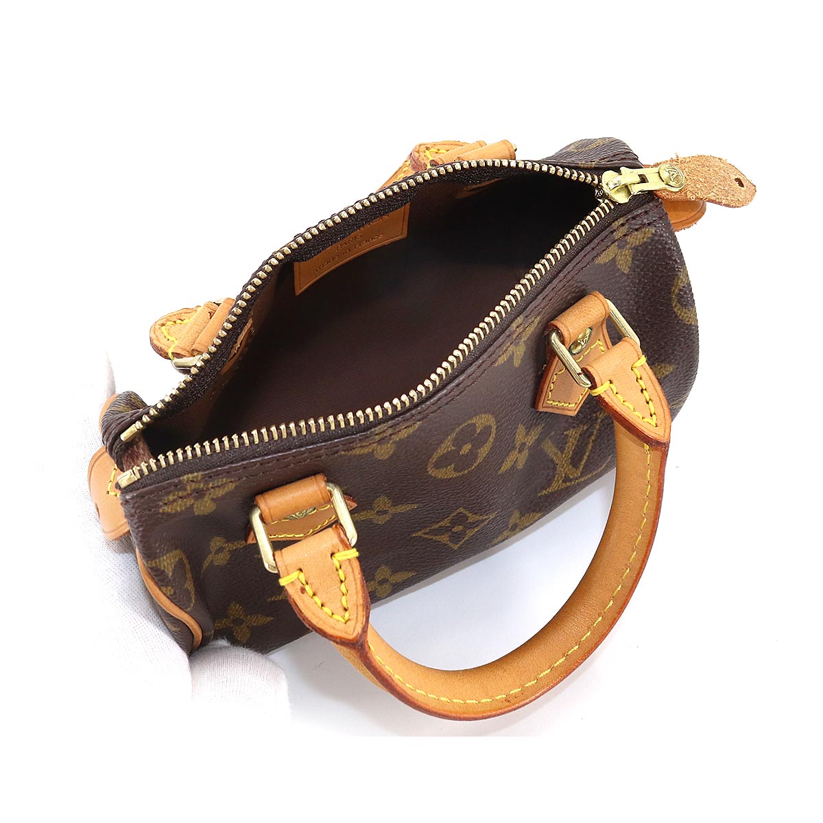 Louis Vuitton Monogram Mini Speedy Hand Bag Brown