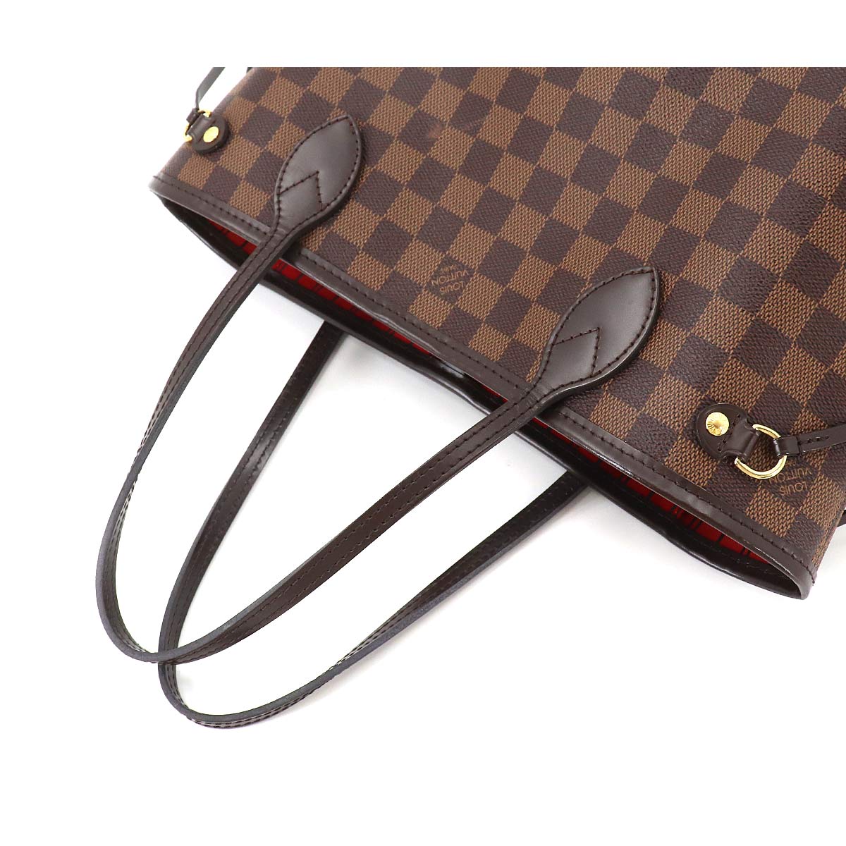 Louis Vuitton Damier Neverfull PM Tote Bag Ebene Brown