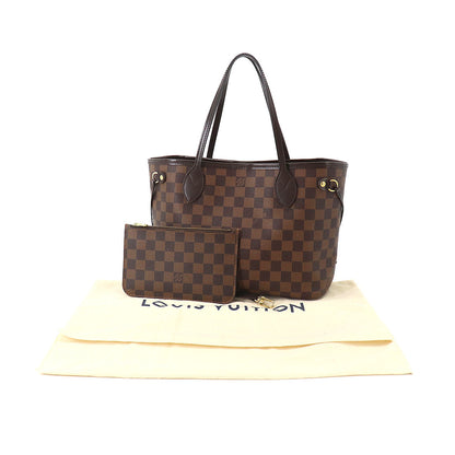 Louis Vuitton Damier Neverfull PM Tote Bag Ebene Brown