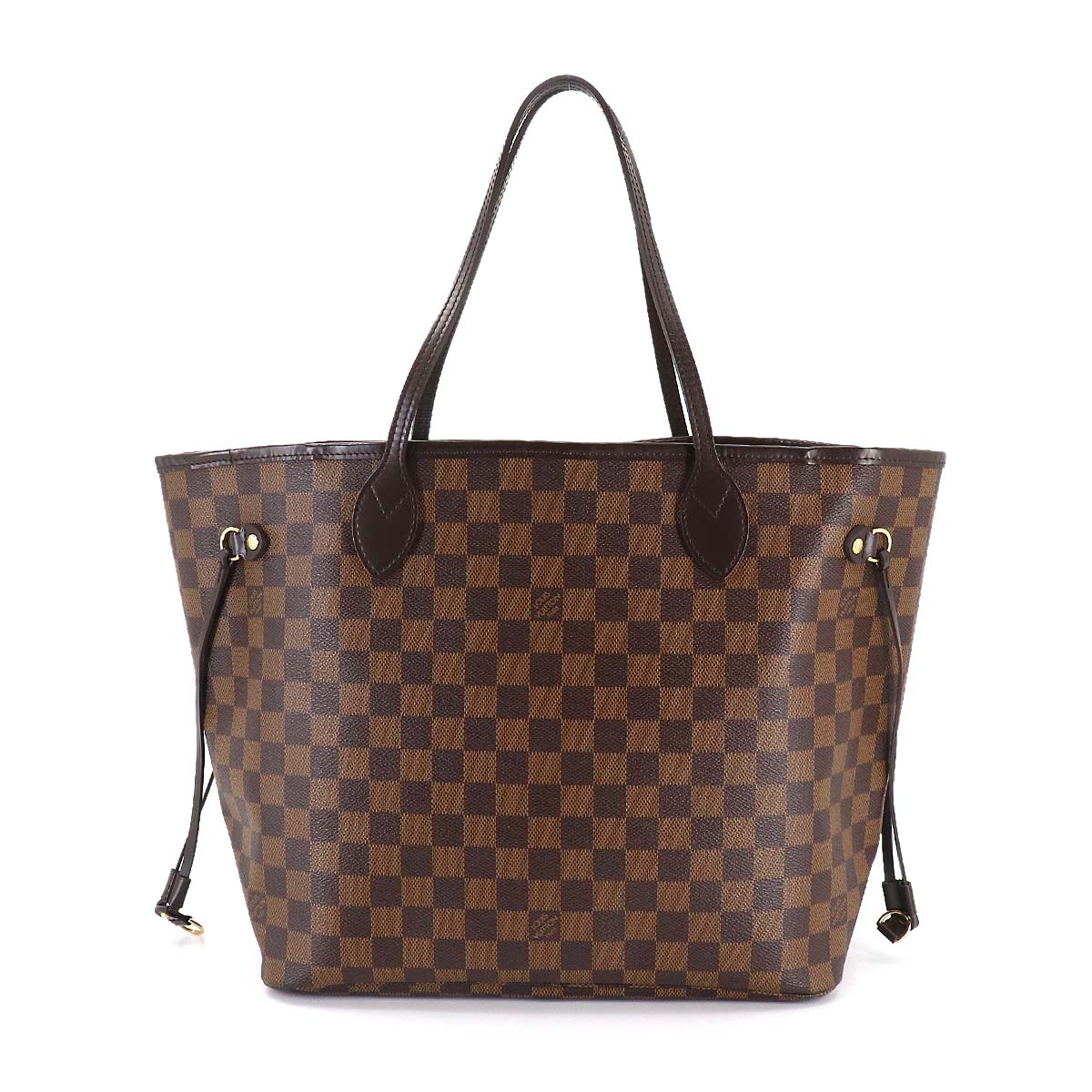 Louis Vuitton Damier Neverfull MM Tote Bag Ebene Cerise Brown