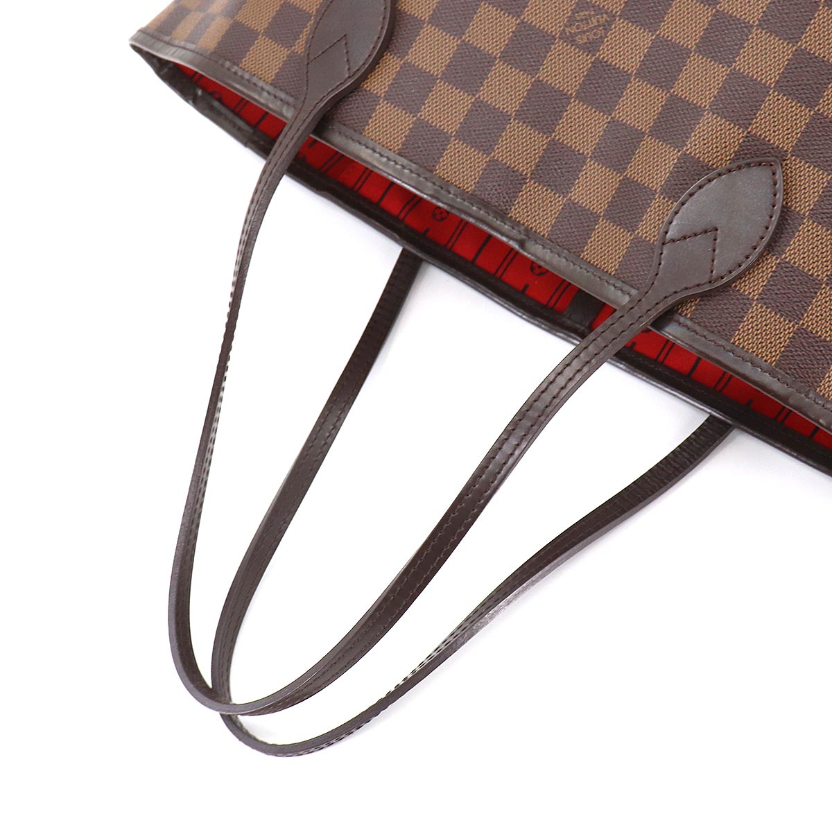 Louis Vuitton Damier Neverfull MM Tote Bag Ebene Cerise Brown